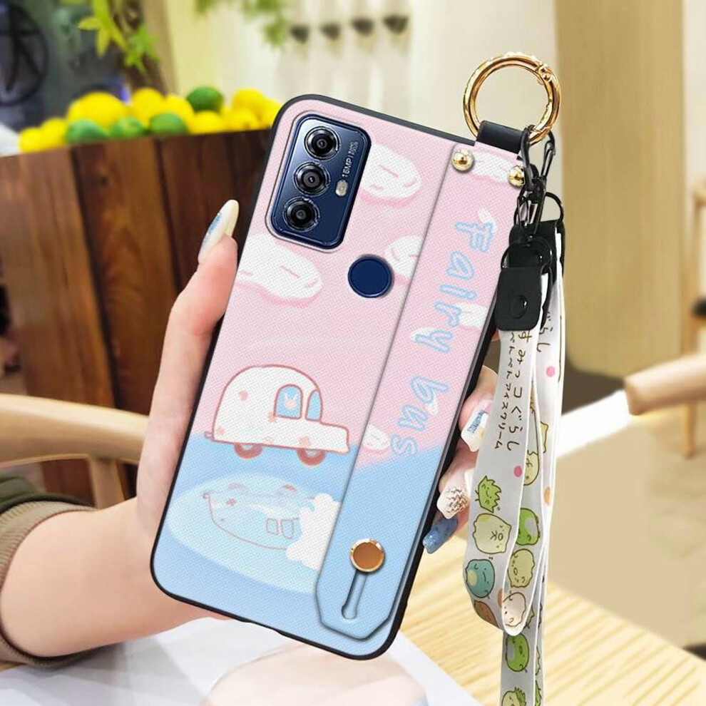 Moto G Play 2023 Silicone Phone Case With Kickstand Wrist 939152763900