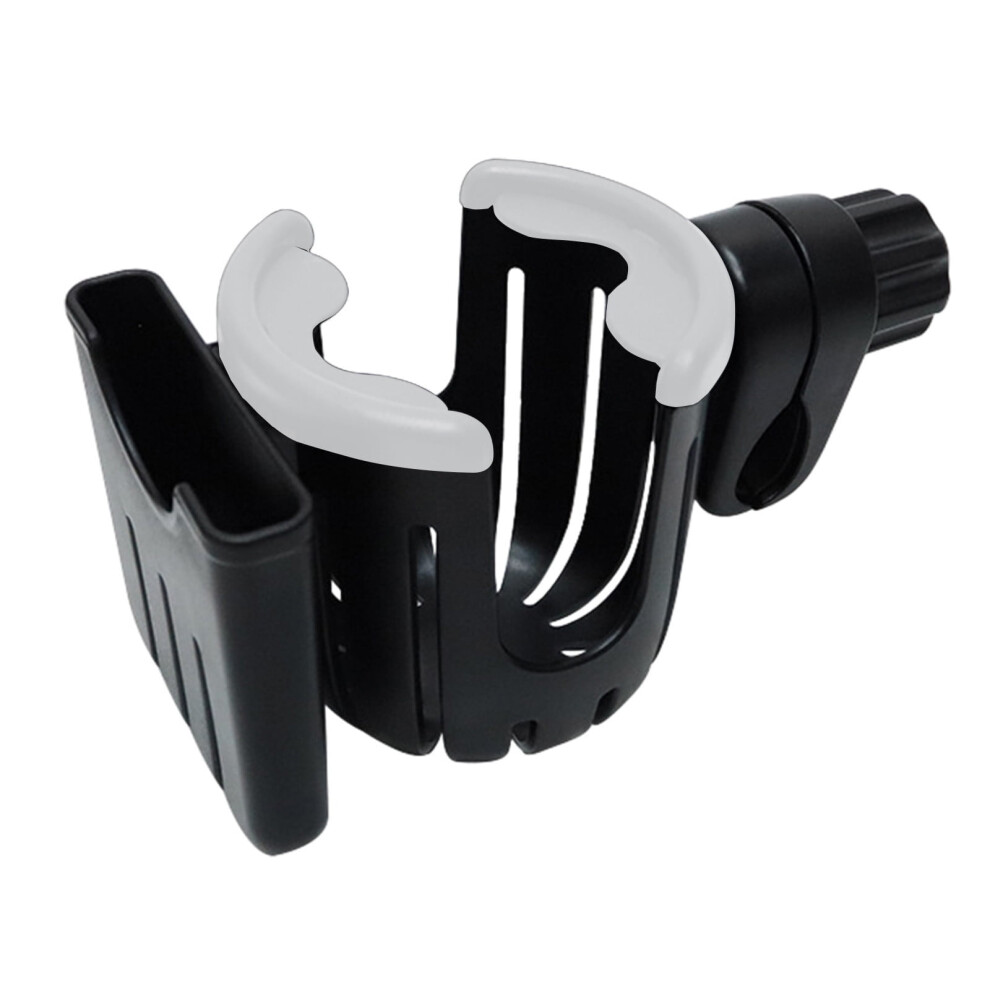 Universal 2-in-1 Cup Holder with Phone Holder for Stroller, Bike, Wheelchair, Walker, and Scooter