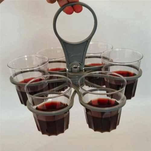 2pcs Foldable Rotating Portable Glass Coffee Cup Plastic Portable Cup Holder 6 Sticks Cup Lifter. 2