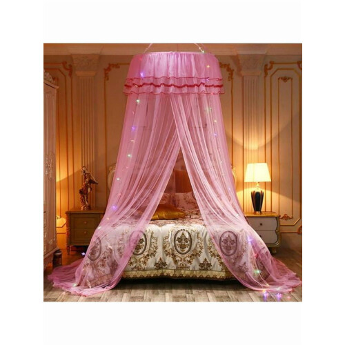 Catlerio Child Star Polyester Asymmetrical Bed Canopy, Crib/Full/Queen/Twin, Pink 1