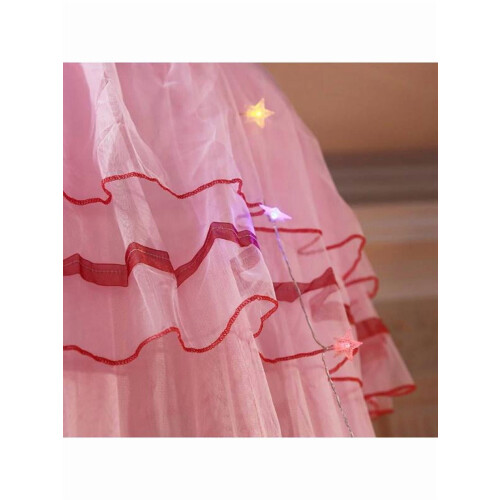 Catlerio Child Star Polyester Asymmetrical Bed Canopy, Crib/Full/Queen/Twin, Pink 2