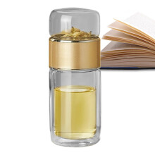 Glass Tea Infuser Bottle Leakproof 500ml for Loose Leaf Tea