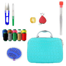 Kit de costura con agujas grandes 2025 con caja de almacenamiento – Kit de bordado y manualidades DIY, agujas de coser a mano, portátil,