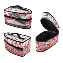 Steam Iron Storage Holder Rose Heart Zipper Handle with Zipper Handle, Bag Only