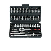 46 -Piece 1/4-inch Screwdriver Drive Socket Bit Set Metric Ratchet Wrench Tools Kit For Automotive Repairing Household