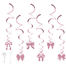 Elegant Bow Swirl Pendant Ornament for Party Decoration