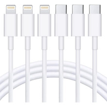 Geeignet für Apple 15 Schnellladekabel, PD 20W Ladekabel, kompatibel mit iPhone 11/12/14, Android Typ-C Ladekabel, 5 Stück