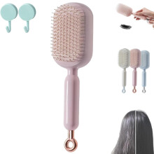 Retractable Cushion Massage Comb,ABS Self Cleaning One-pull Clean Anti Static Hair Brush,for Women Men Suitable for all hair types