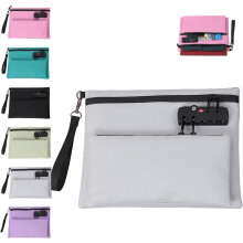 Travel Lock Bag with Zipper & Double-Layer Anti-Theft Design for Cash/Certs – Black