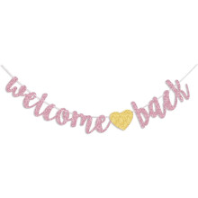 Bannière de bienvenue, panneau en papier pour la fête de retour à la maison, décorations pour le retour d'un adolescent ou la retraite de
