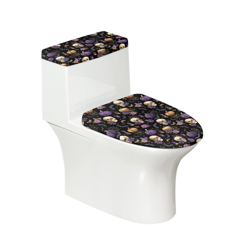 Stretch Toilet Lid Cover Set Elastic Fabric Adjustable 974856167548