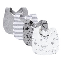 4pcs Newborns Drooling Bib Breathable Burp Cloth for 0-24 Months Baby Comfortable Saliva Towel for Toddler