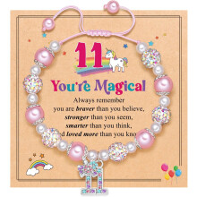 Unicorn Bracelet for Girls Age 3-12 Birthday Anniversary Christmas Gift for Daughter Granddaughter Niece Kids Jewelry Present