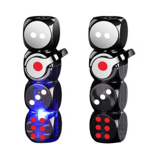 Transparent Dice Lighter LED Windproof Butane Lighter Green