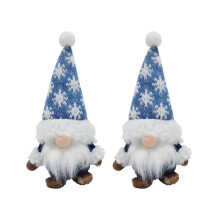 Gnomi natalizi, decorazioni invernali di Natale, 2 statuette artificiali di elfi e nani, per casa, cucina, stile rustico, vassoio a più livelli,