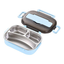 Boîte à bento compartimentée en acier inoxydable (3 sections, petit format) – Isotherme, doublure de haute qualité, vente finale