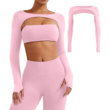 Cooling Shawl Arm Sleeves, Sun Protection Women's Crop Tops for Golfing,Riding,Driving