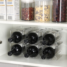 2Pcs Wine Racks Stackable Bottle Holder for Dining Table and Refrigerator