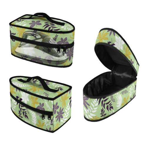 Flower and Leaf Patterns Steam Iron Case Polyester Most Iron Lightweight, Bag Only