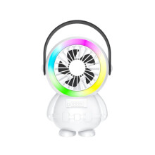 Astronaut RGB Handheld Fan, 3 Speeds, 7-Color LED, Quiet, 1200mAh Rechargeable – Compatible with Travel/Outdoors/Indoors