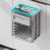 Kitchen Wall-Mounted Trash Can Foldable Hanging Household High-Value Trash Can Cabinet Hanging Trash Can,Light Green 7