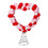 Heart Tree Topper Ornament Red Felt Ball 1pc 1