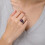 Skull Gothic Ring Black Gold Heart with Zirconia 6