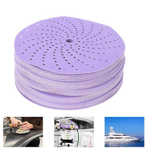 Ceramic Hook-and-Loop Sanding Discs 6-inch 120-Grit 100 Pcs 1