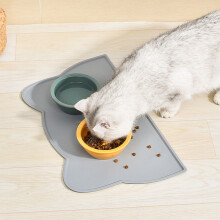 Non Spill Non Slip Waterproof and Easy To Clean Pet Silicones Placemats Kitty and Dog Mats Placemats