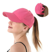 Quick-Dry Ponytail Baseball Cap for Women – Criss-Cross Messy Bun Snapback, Adjustable Trucker Hat, Compatible with Outdoor Sports & Travel