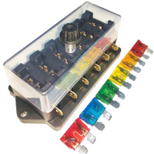 Universal Blade Fuse Box 6 Way Waterproof Fuse Holder Block For Car Bus Boat SUV