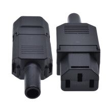 IEC320 C13 Female Power Adapter with Grounding Pin 2 Pack