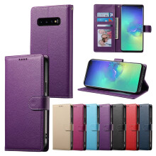 Leather Wallet Phone Case For compatible with Samsung Galaxy S10 Plus S10E S9 Plus S8 Plus Phone Case Wallet Case Leather Phone Cover Card Zipper