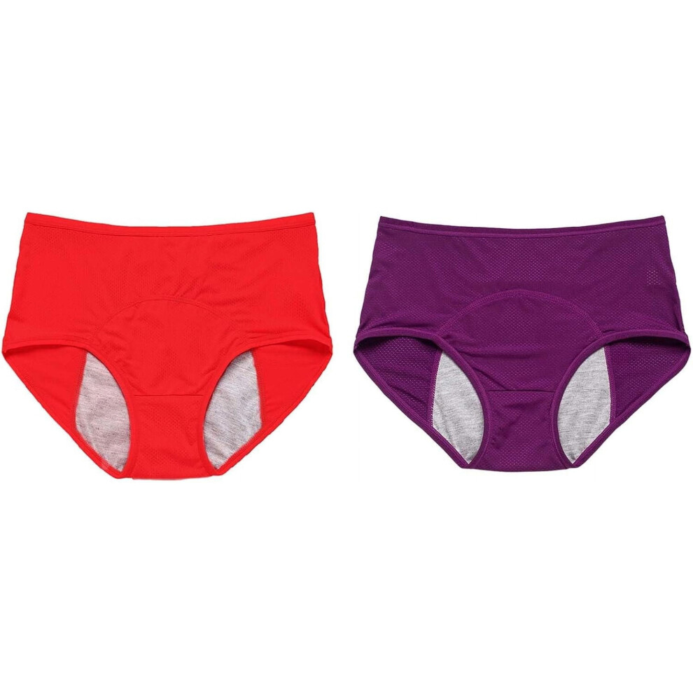 Leakproof Underwear for Women Over 60 Washable Incontinence Underwear Plus Size Reusable Leak Proof Briefs Panties