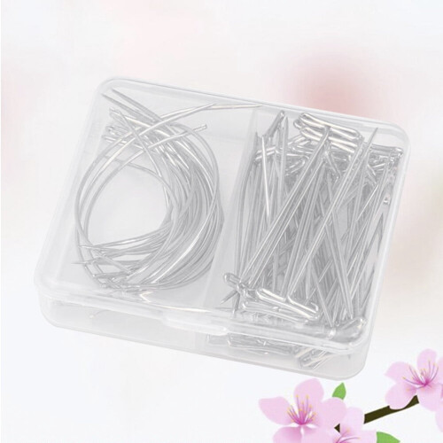 Stainless Steel T-Shaped Needles for Wig Making 70 pcs 2.5 2