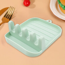 Spoon Rest, Kitchen Spatula and Utensil Draining Holder with Lid for Countertop Organization