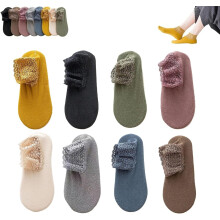 Lace Warmer Socks Women Cotton Ruffle Trim