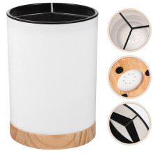 1Pcs Cooking Utensil Storage Stand Simple Design Rectangular White PP For Kitchen Counter