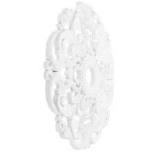 Fan Ceiling Medallion Openwork Carving Ceiling Medallion White 1Set 12.2In