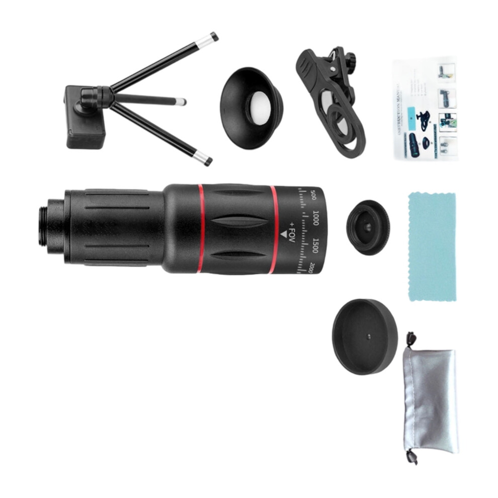 Magnifier Photography Lens 18X/28X/36X/64X Telephoto Lens With Mount Clip Telescope Telephoto Phone Lens For Most Phones 9399596683577