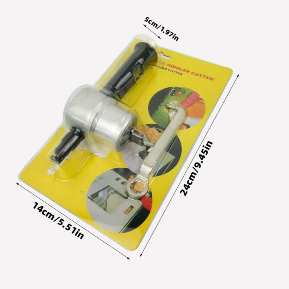 Drill Bits Metal Sheet Nibbler Cutter Double Head Metal Sheet Cutter Hole Drill Attachment Paperboard Package 9422877474141