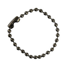 Gunblack 20 Ballchain Necklace Metal Ball Chain and 4" 2.4mm Bead