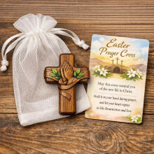 Easter Cross Pocket Hug Card Religious Greeting Card