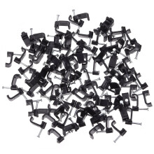 Clamps for Pipes Black 100Pack 0.75X0.71X0.31In