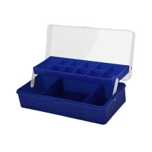 Fishing Tackle Box Portable Double-Deck 13 Compartments