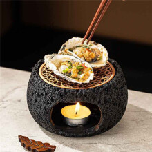 Artistic Rock Material Round Plate for Candle Heating,Insulation Base for Kitchen & Dining Room,Household Tableware B
