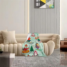 Blanket for Chair Throw Flannel Animal Printing Couch Blankets Comfortable Touch Bedding Supplies for Living Room