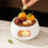 Artistic Rock Material Round Plate for Candle Heating,Insulation Base for Kitchen & Dining Room,Household Tableware B 5