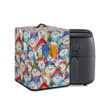 Christmas Snowman Air Fryer Cover – Compatible with Most Models, Front Pocket, Polyester Dust Cover for Air Fryers & Electric Pressure Cookers