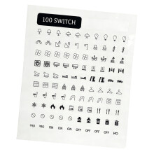 Clear Transparent Switch Panel Labels Waterproof Light